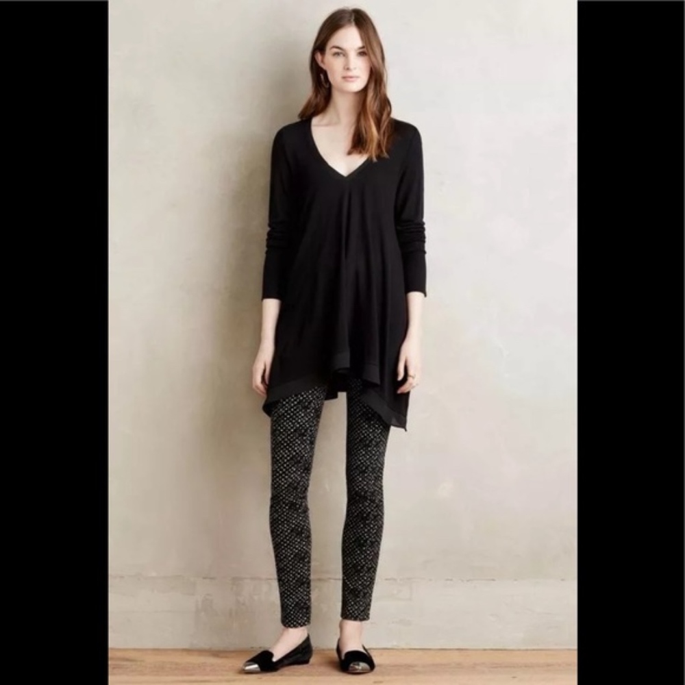 Make Offer Anthro Deletta Lokka Tunic Top Black - Picture 2 of 8